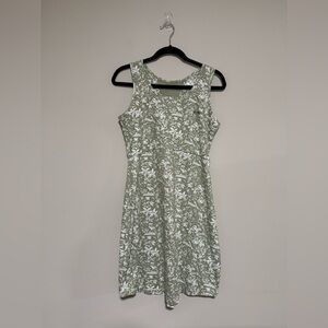Columbia Green Sleeveless Patterned Athletic Dress Size Medium Outdoor PFG